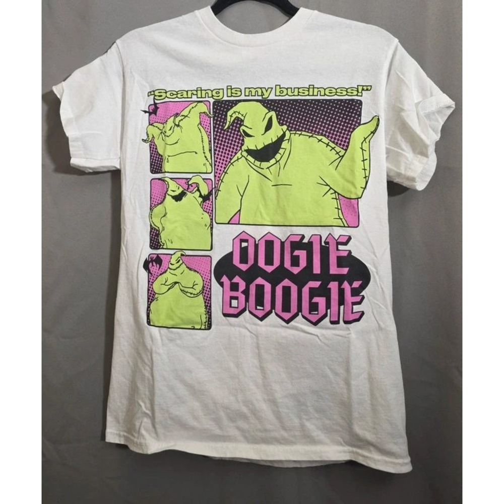 Disney Nightmare Before Christmas Oogie Boogie White Graphic Tshirt Womens Small